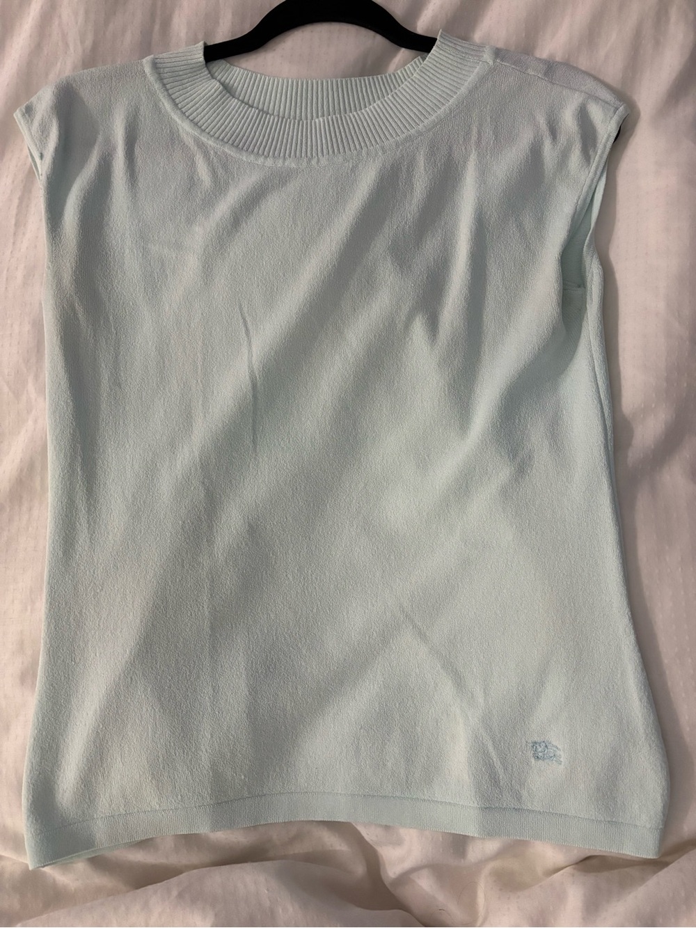 Burberry Light Mint Ribbed Crewneck Tank